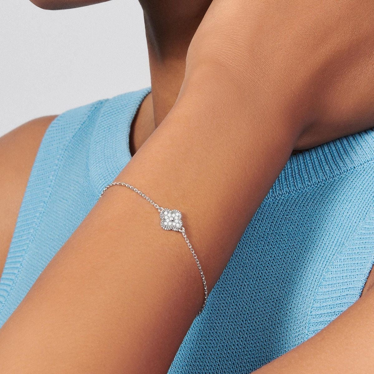 Lindsay Silver Diamanté Bracelet