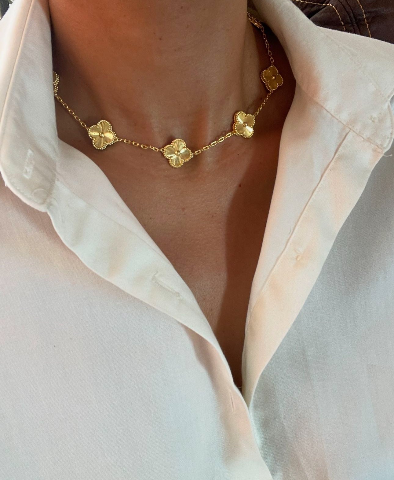 Multi Clover Gold VC Necklace