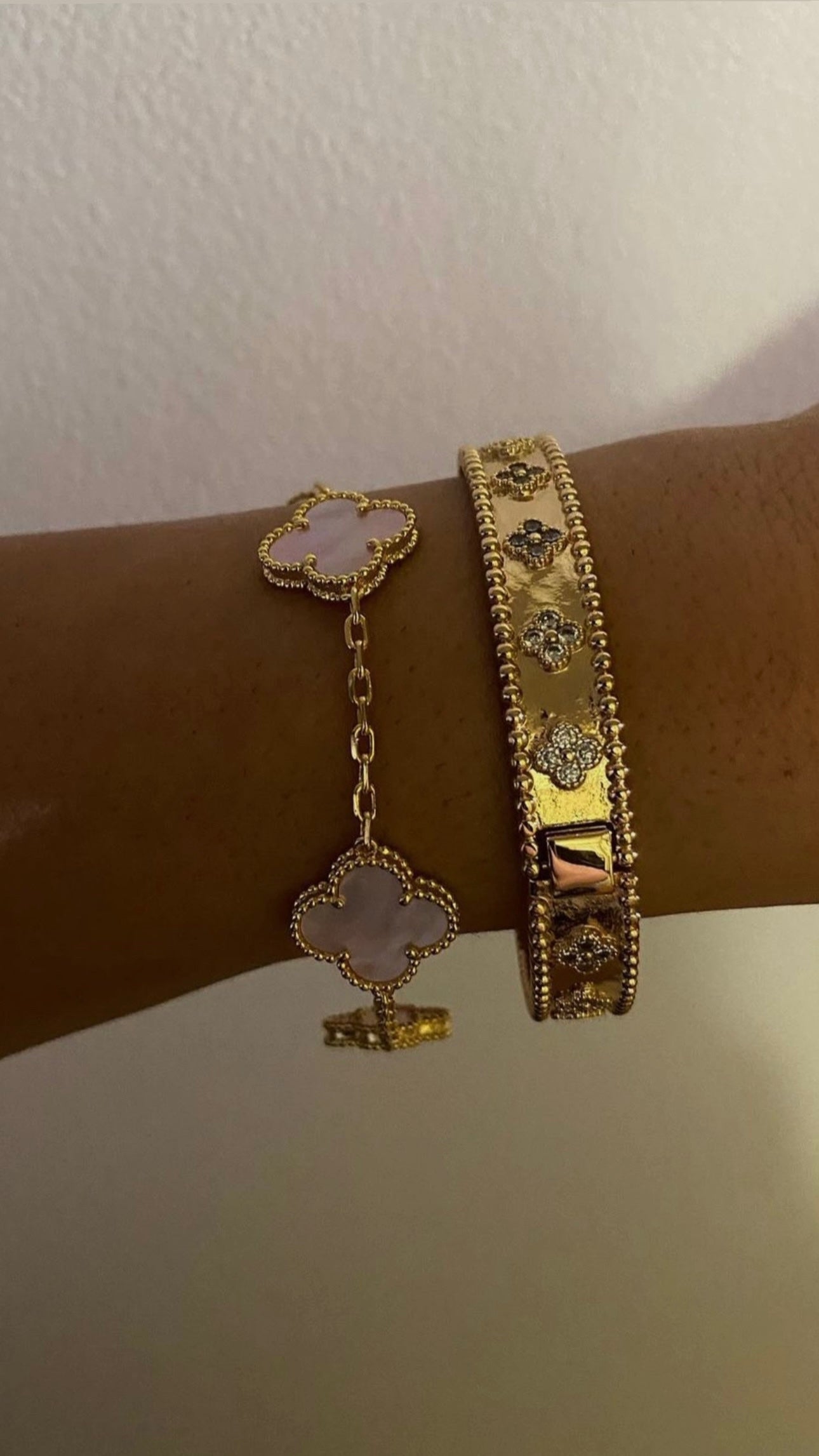 Pink Lindsay Bracelet (diamanté & plain)