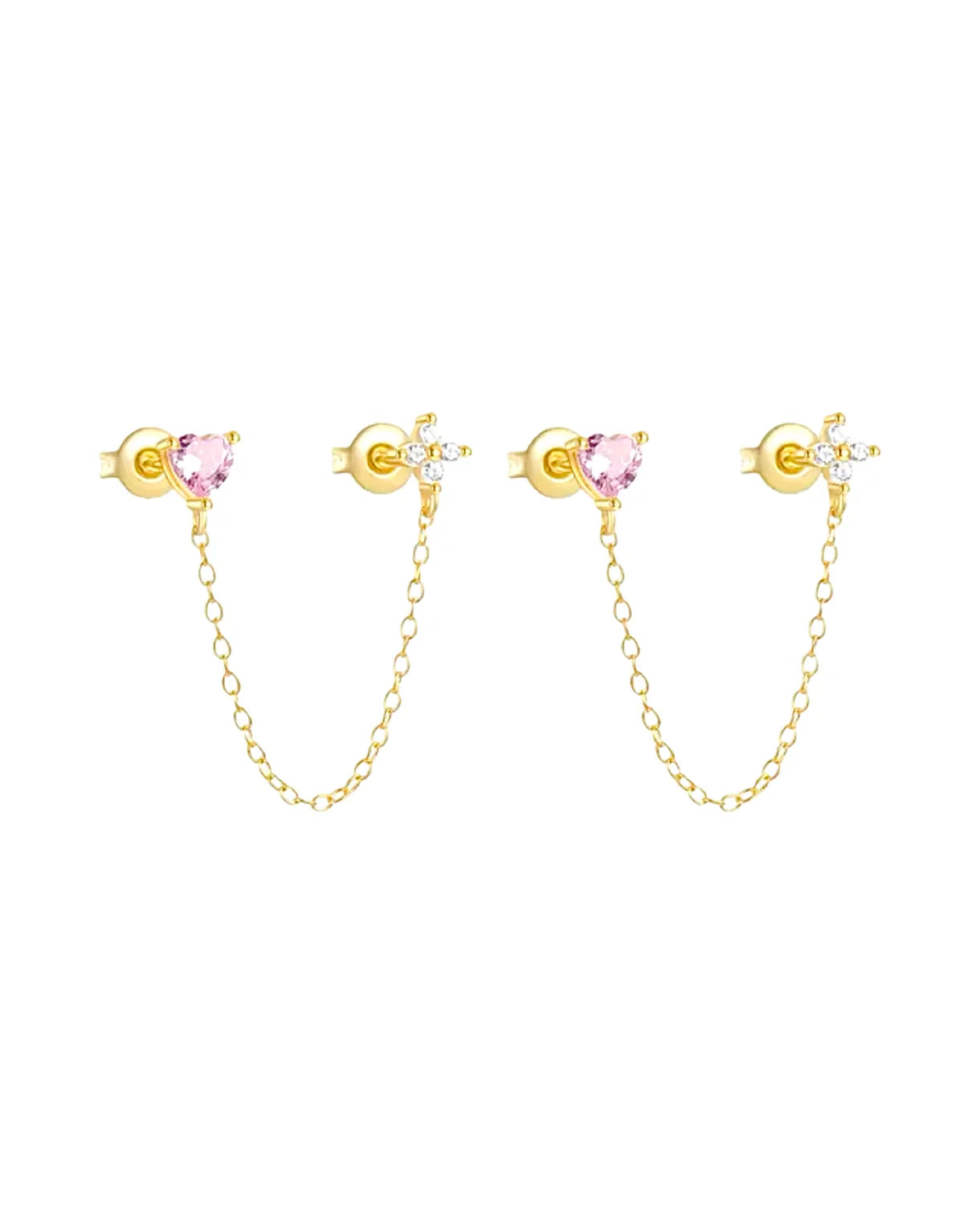 Gold Layered Chain Studs