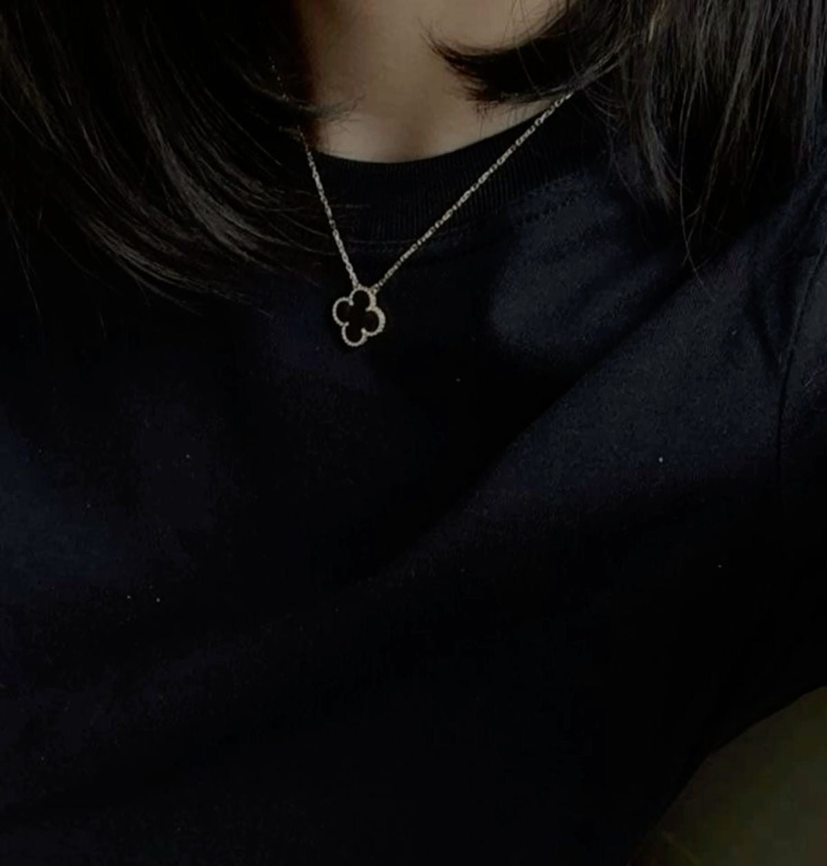 Black VC Necklace (in gold & silver)