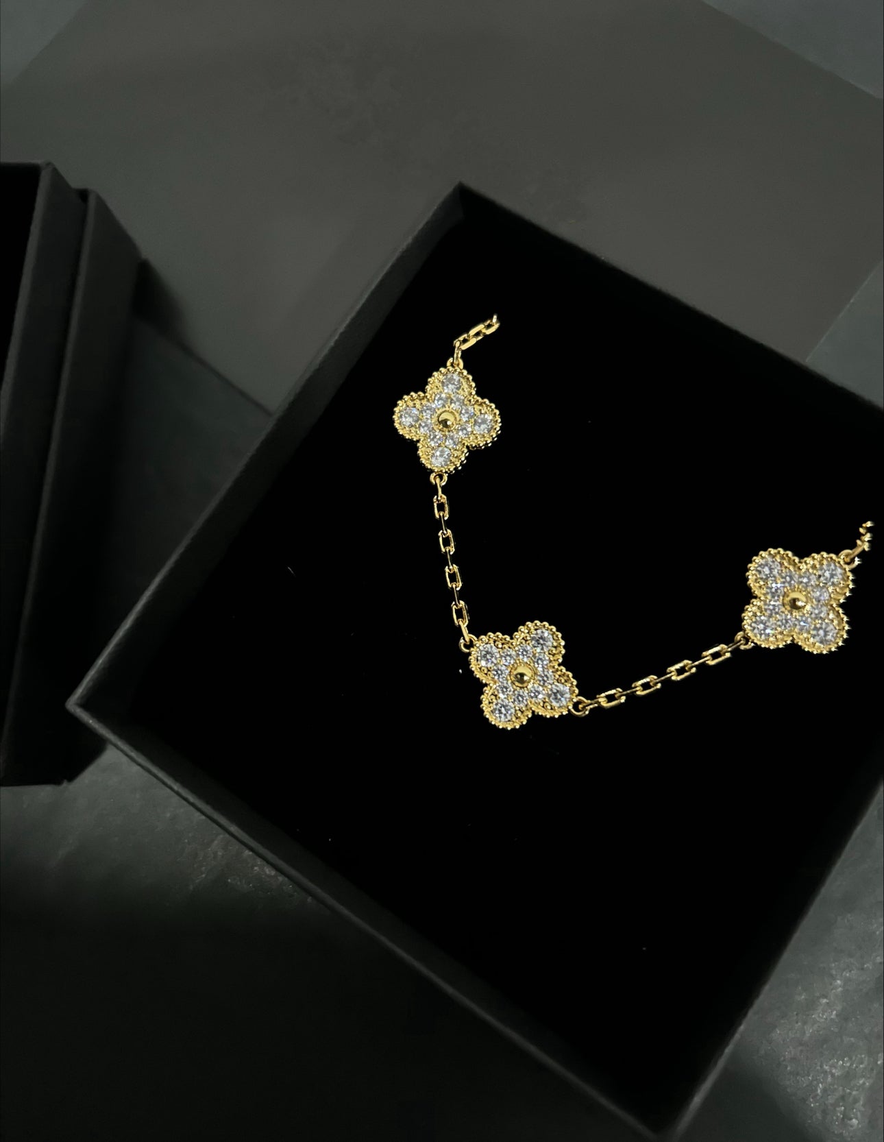 Full Diamanté Gold Lindsay Bracelet