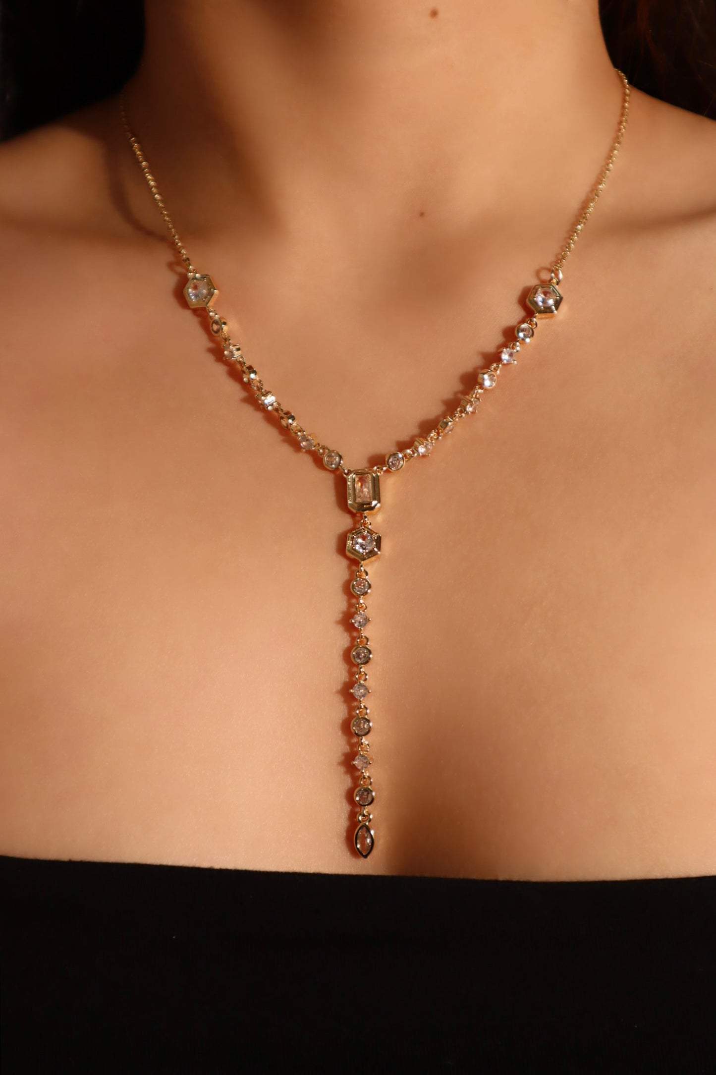 14K Gold Diamond Layering Necklace