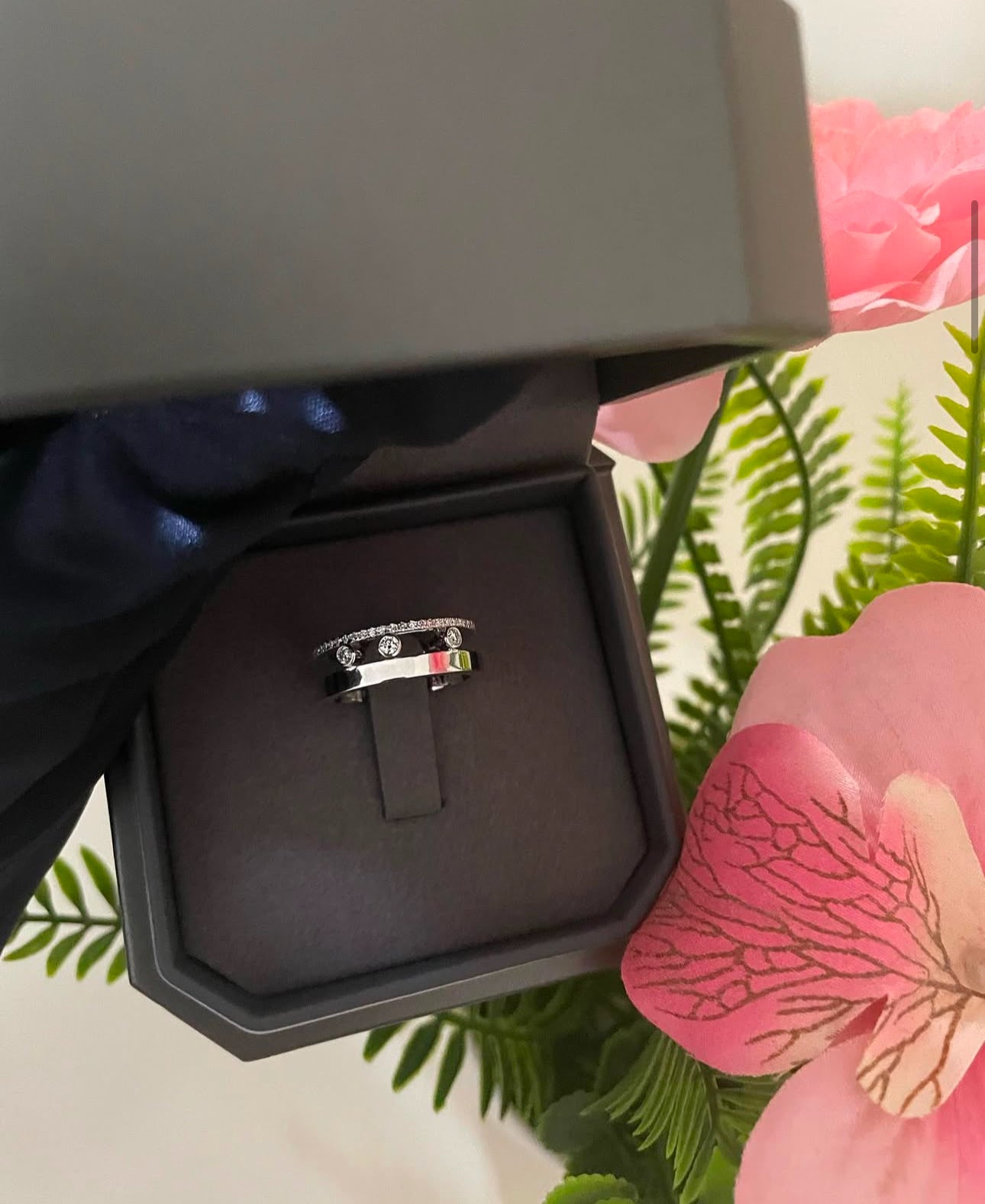 Crystal Rowed Ring (in gold & silver)