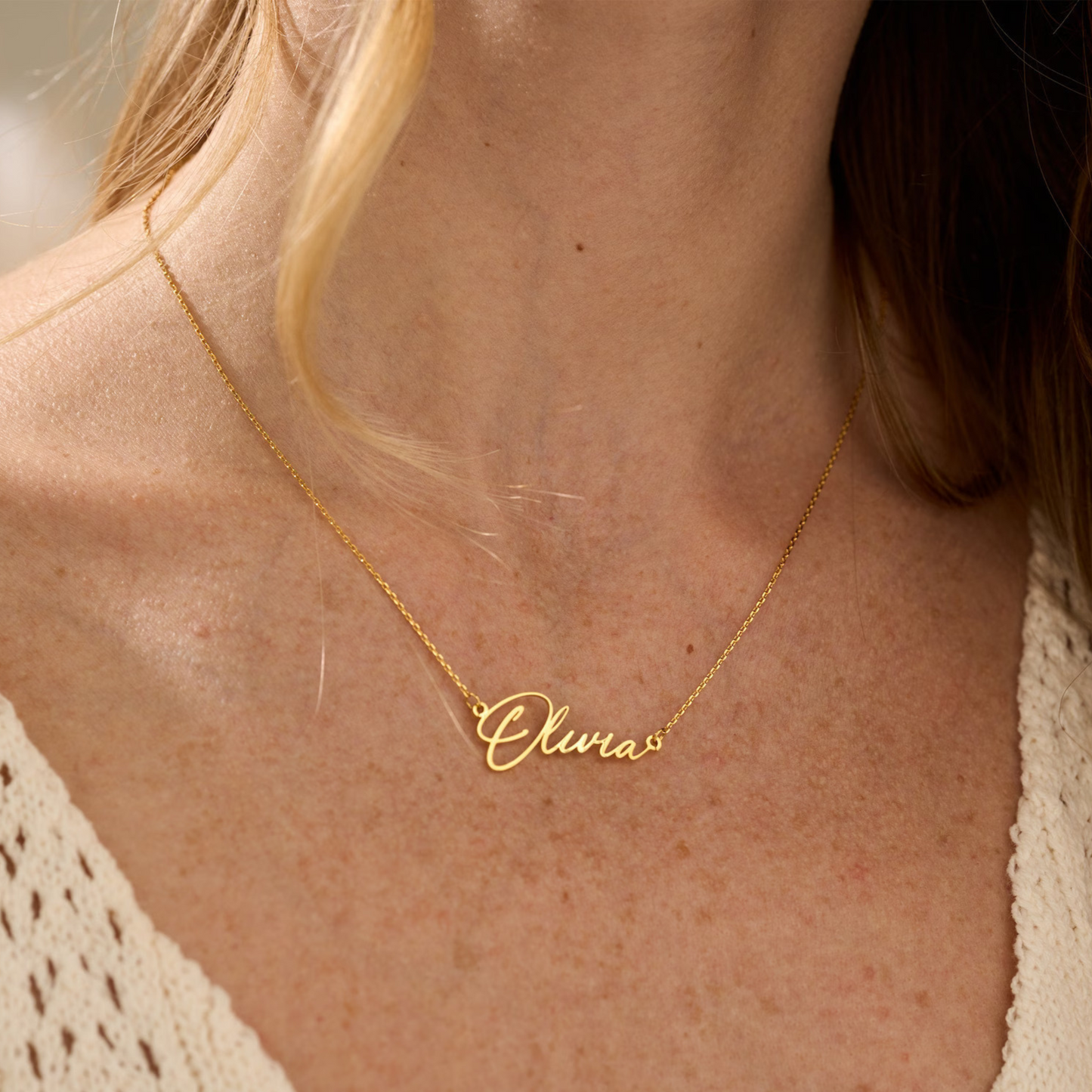 18K Gold Name Necklace