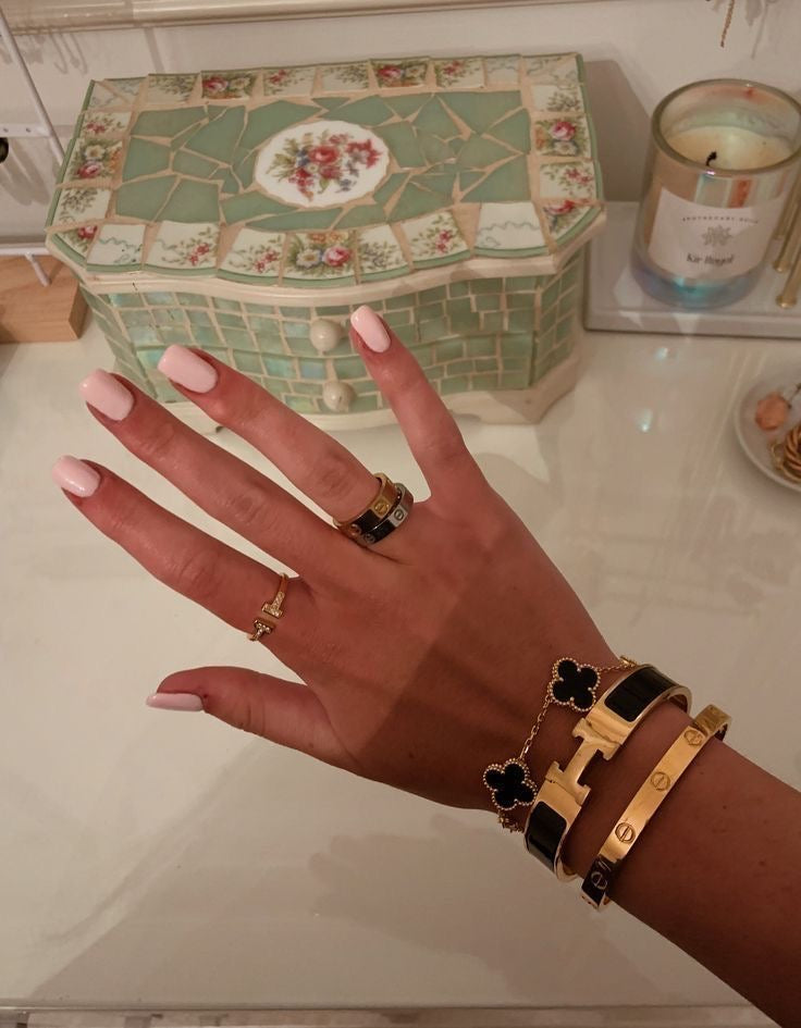 Black Lindsay Bracelet (gold & silver)