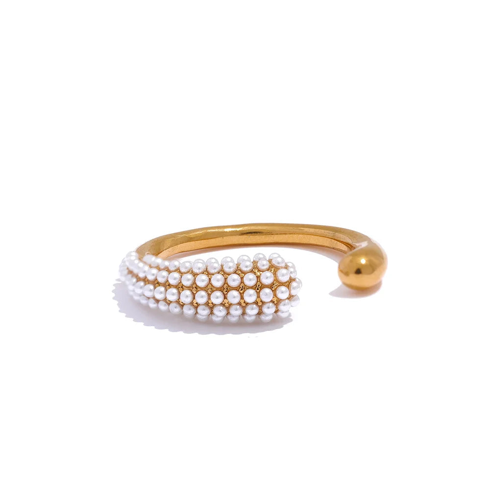 Clara Adjustable Pearl Ring