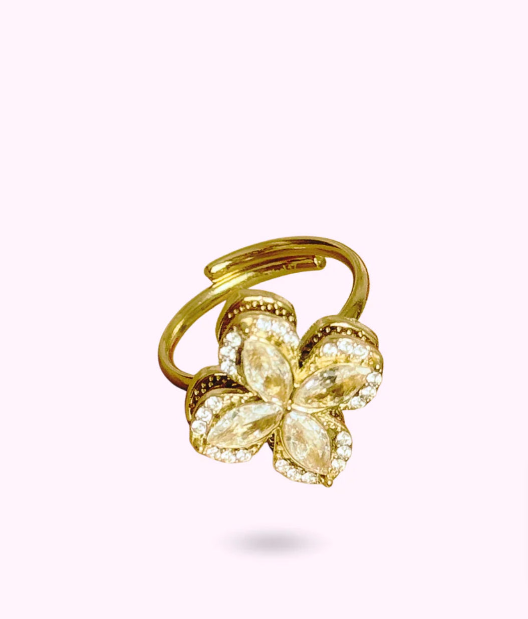 Eloise Diamanté Flower Ring
