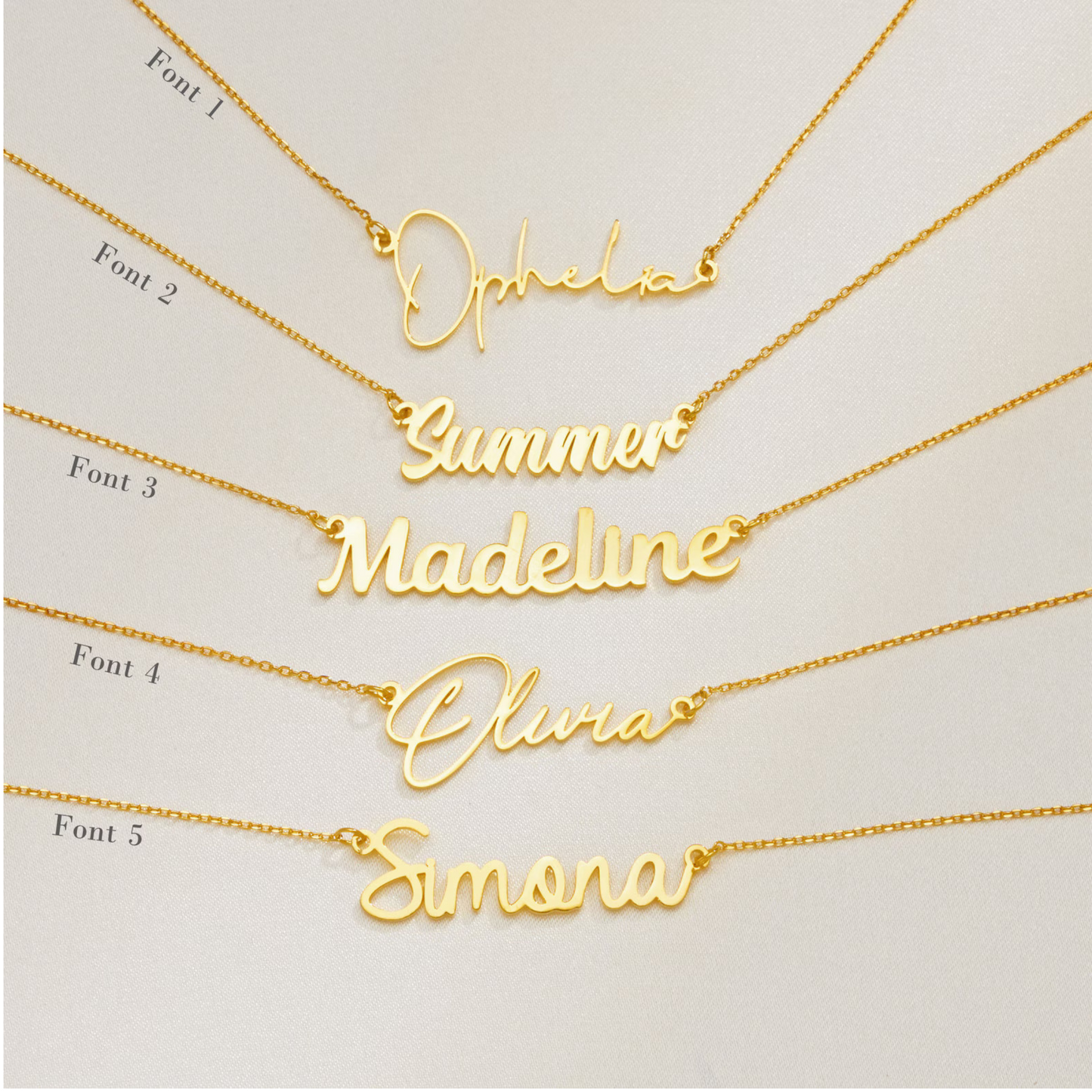 18K Gold Name Necklace
