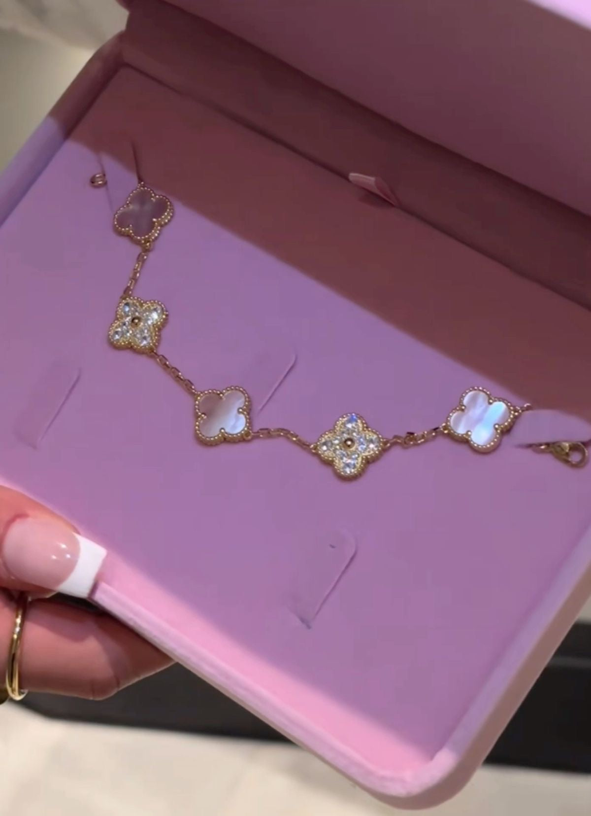 Pink Lindsay Bracelet (diamanté & plain)