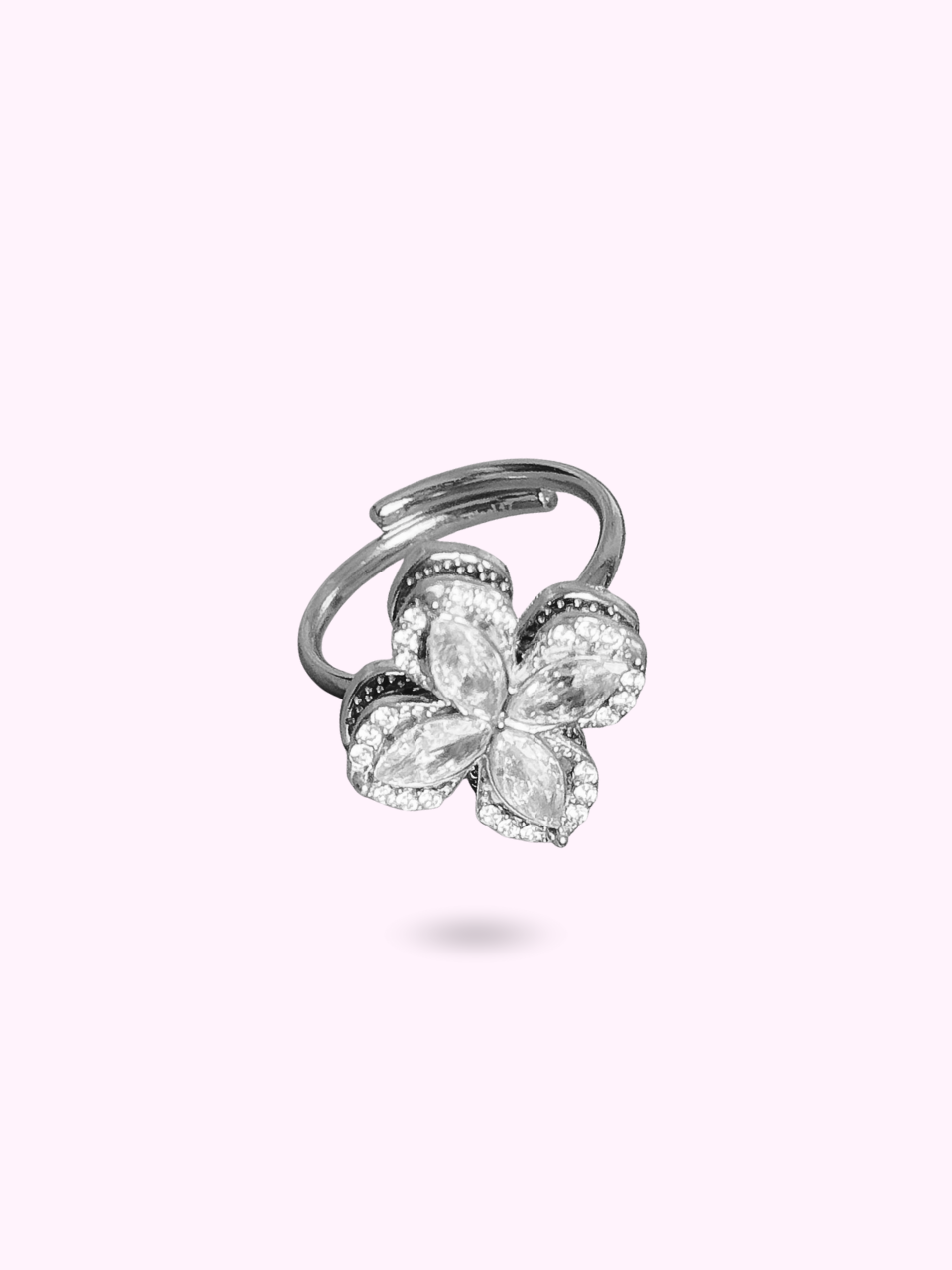 Eloise Diamanté Flower Ring