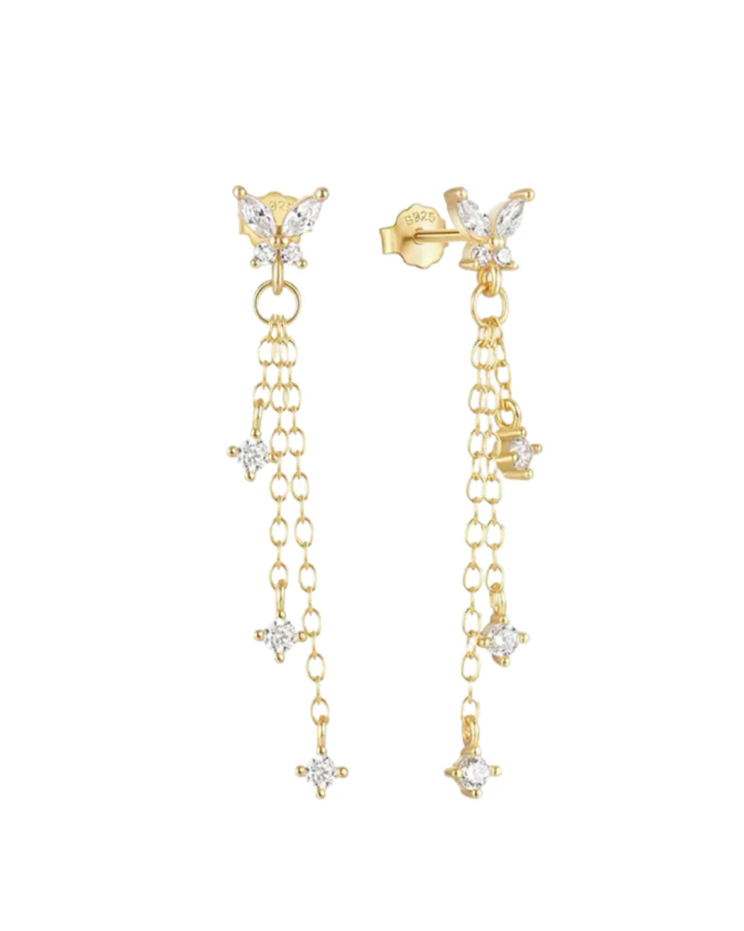 Butterfly Chain Studs