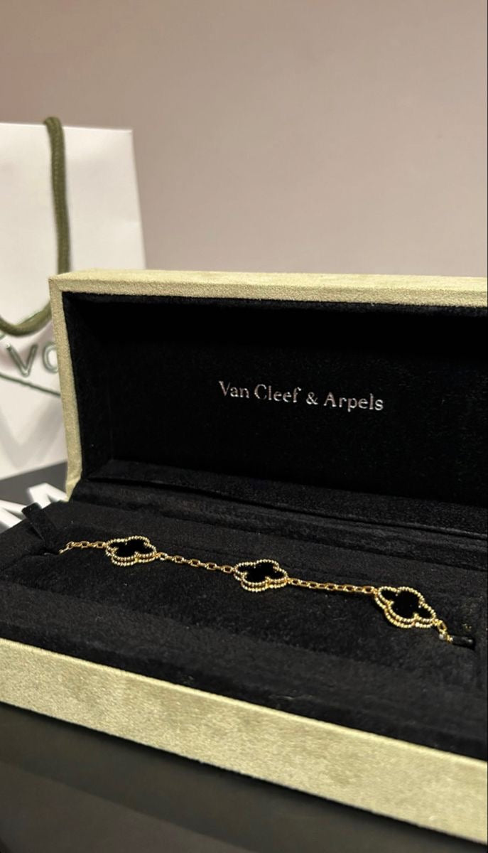 Black Lindsay Bracelet (gold & silver)