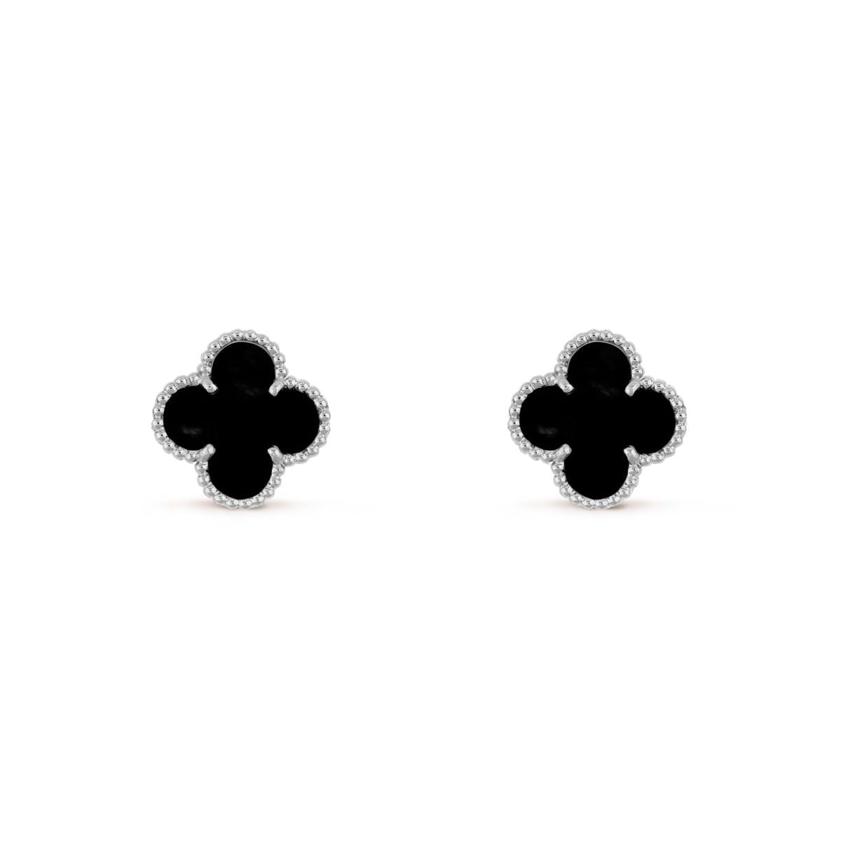 Black VC Earrings (Silver)