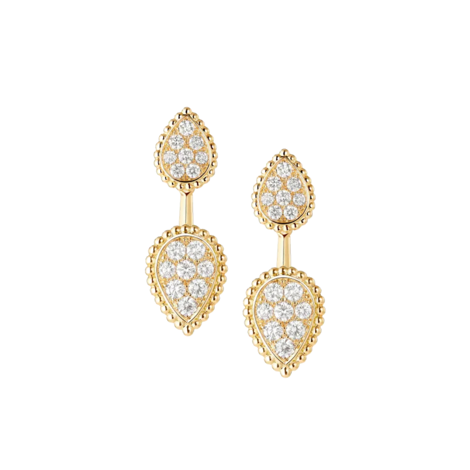 Twin Diamanté Drop Earrings (gold & silver)