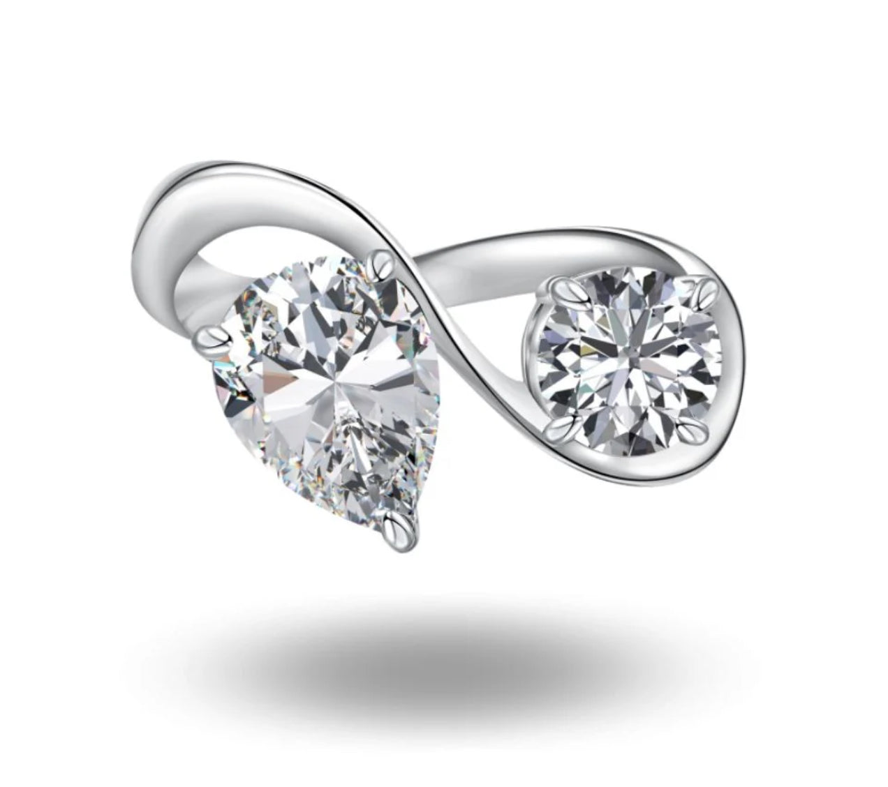 Adriana Twin Ring (gold & silver)