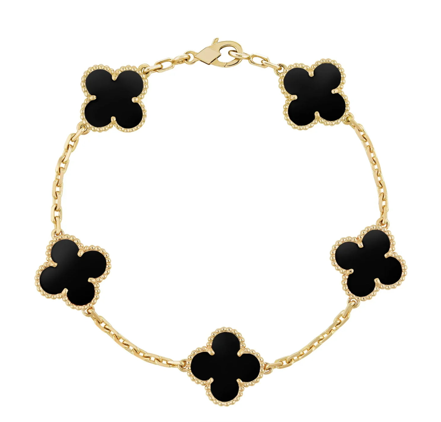 Black Lindsay Bracelet (gold & silver)