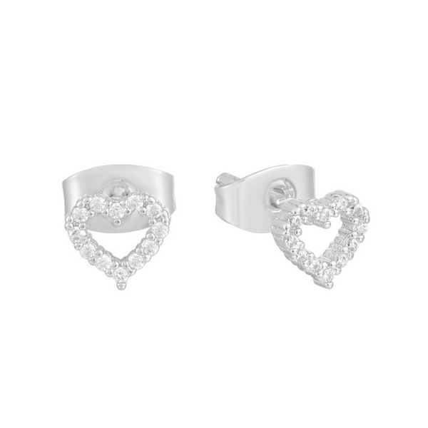 Mina Heart Earrings (gold & silver)