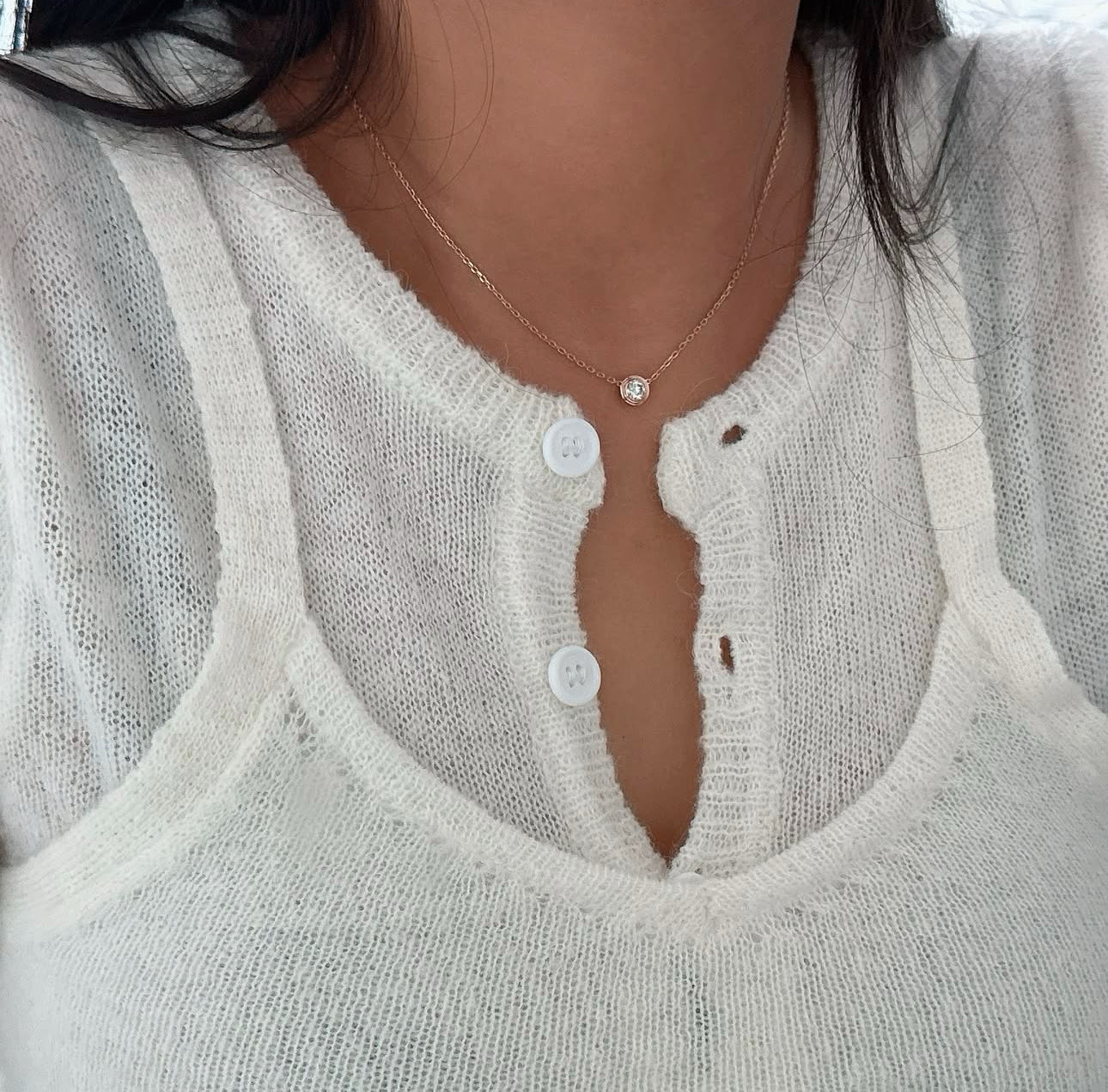 Pearl Diamond Necklace ( all colours)