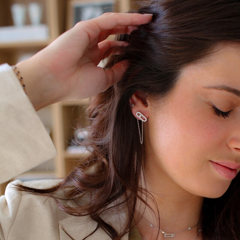 Molly Diamanté Chain Layering Earring