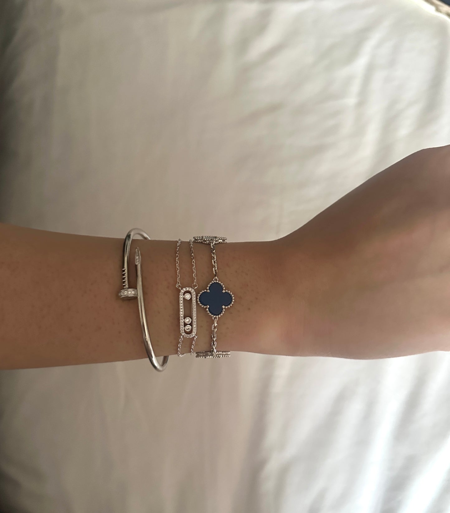 Blue Lindsay Bracelet (silver)