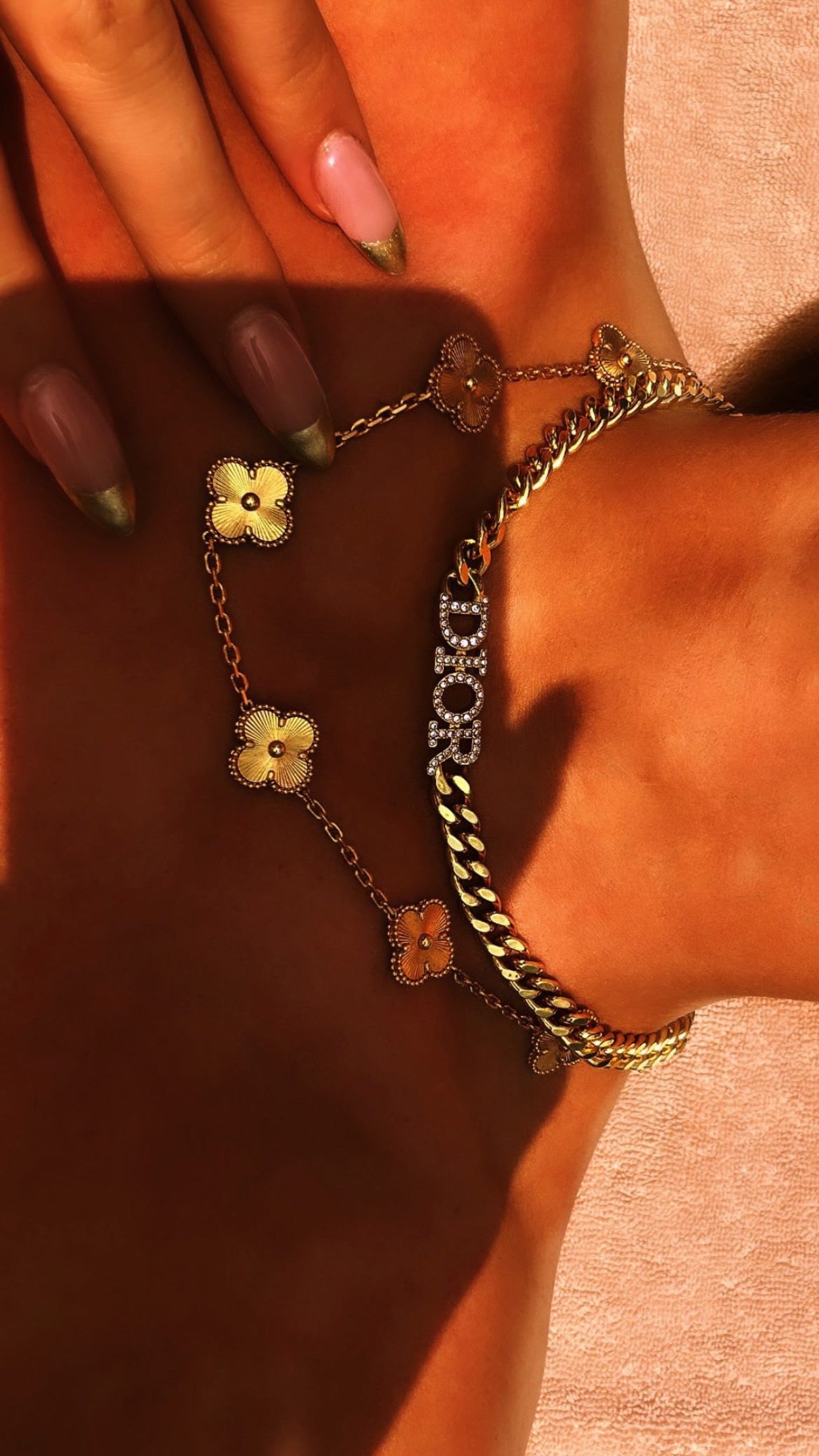 Multi Clover Gold VC Necklace