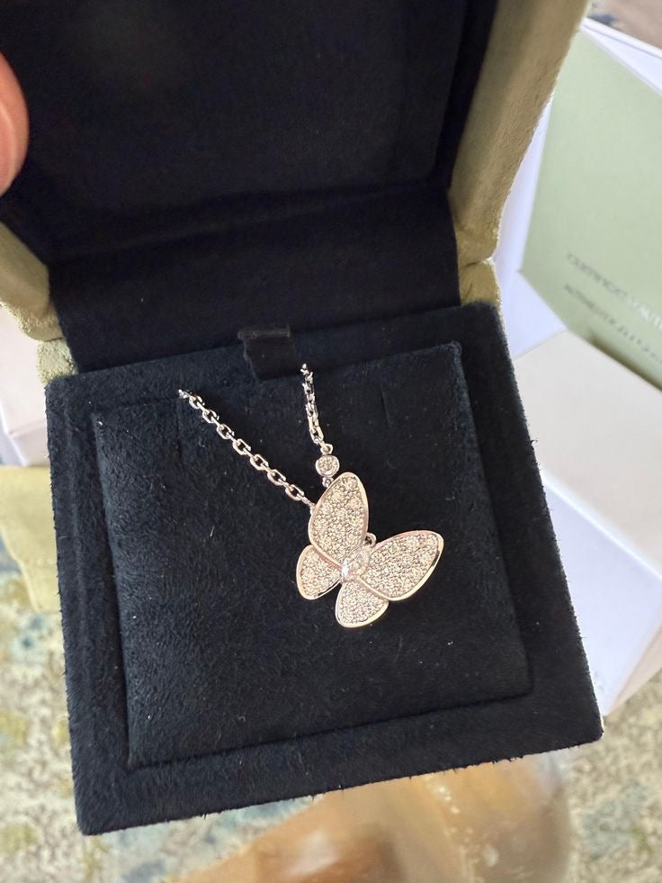 Butterfly VC Necklace (in gold & silver)
