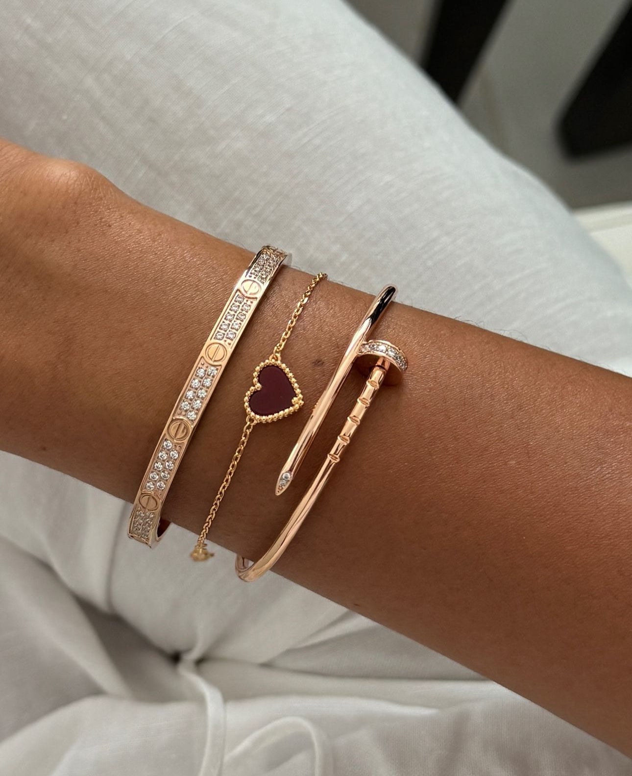 Rhinestone Bracelet (fine rose gold)