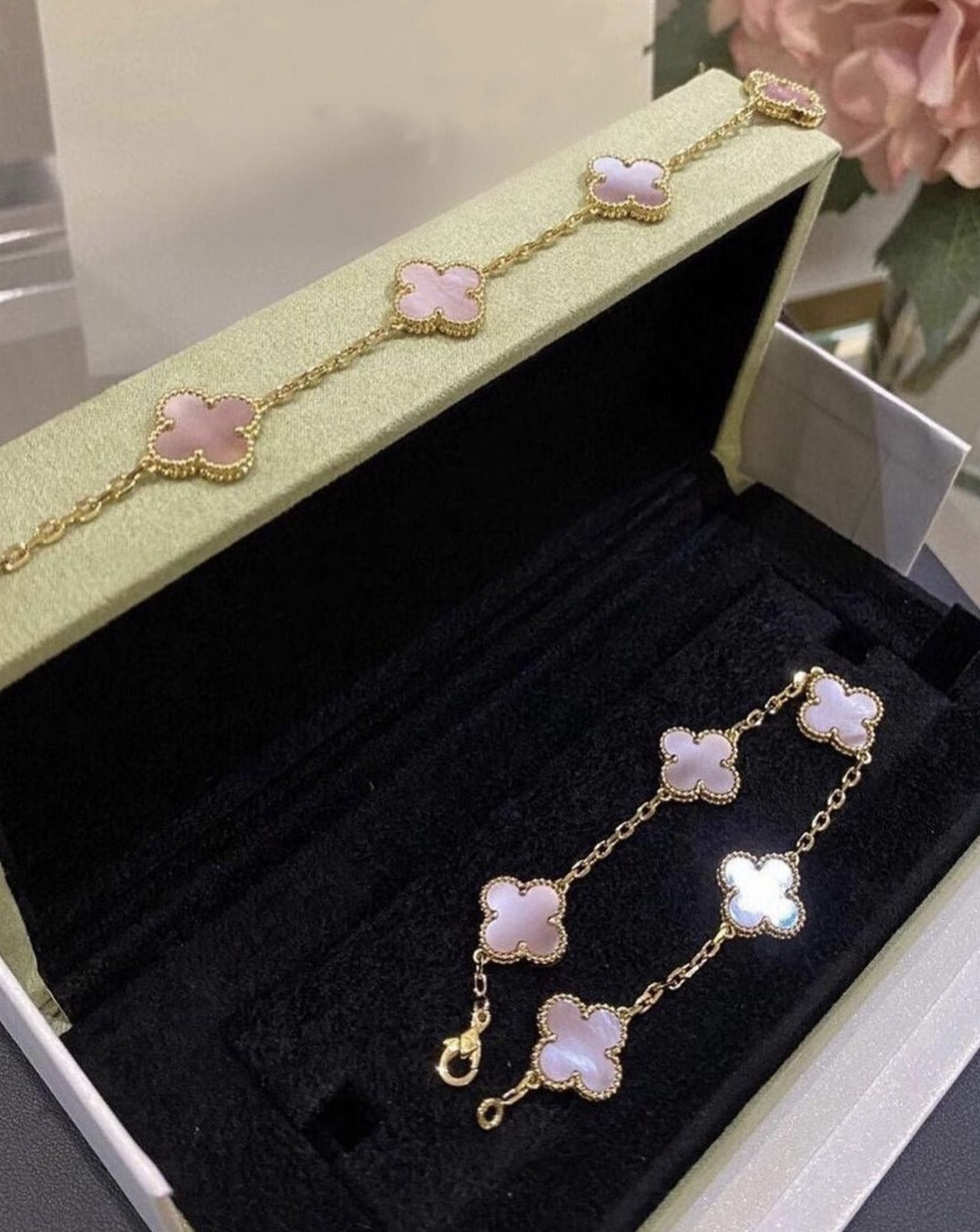 Pink Lindsay Bracelet (diamanté & plain)