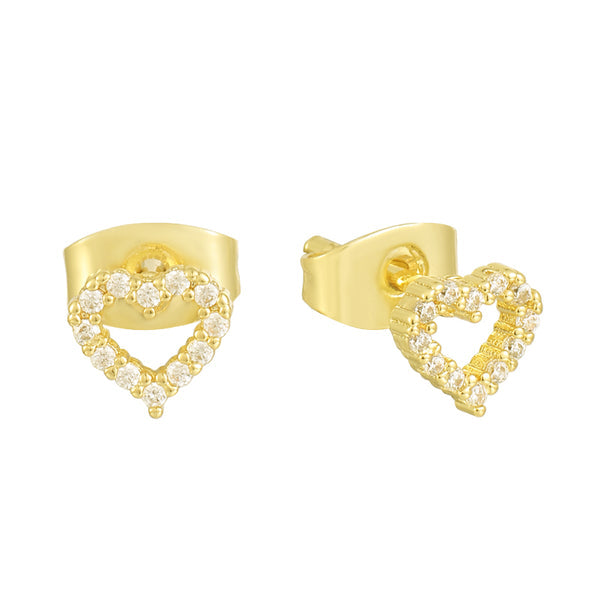 Mina Heart Earrings (gold & silver)