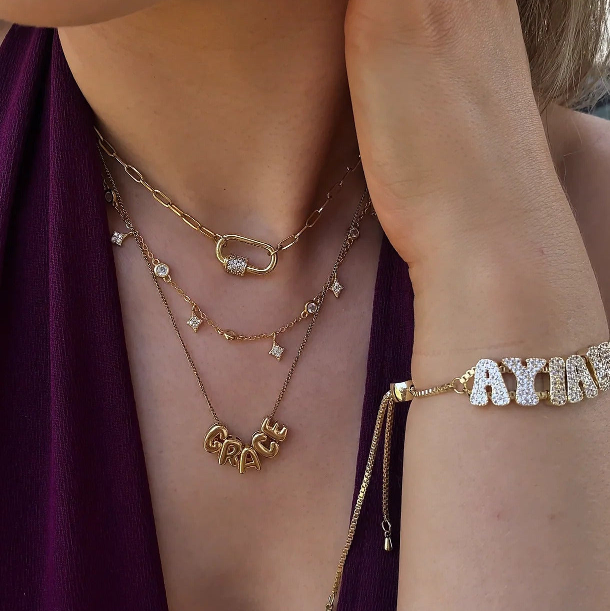 Bubble Name Necklace