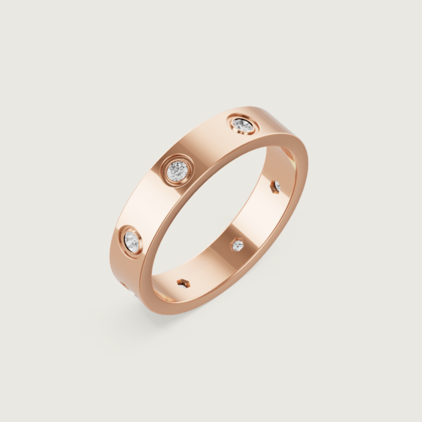 Alana C Full Diamanté Ring (in gold & silver & rose gold)