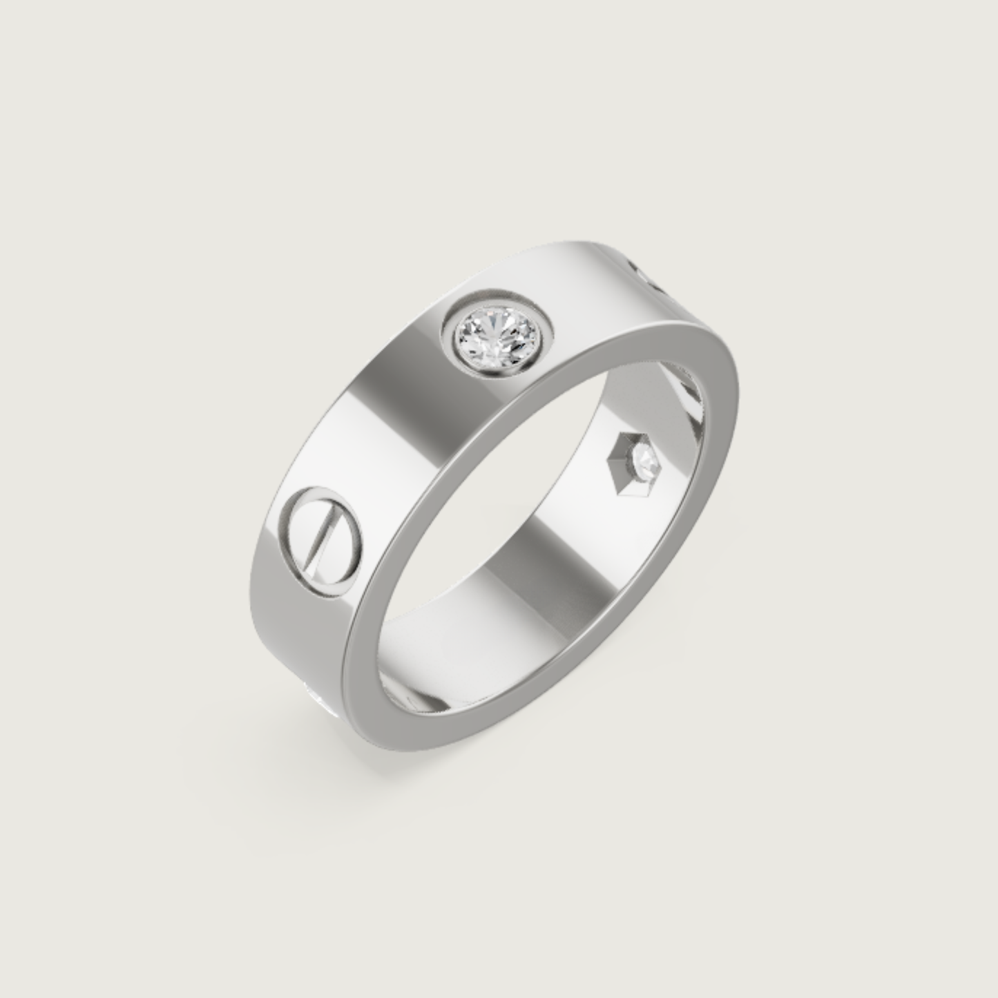 Alana Diamanté Ring (in gold & silver & rose gold) (Thick)