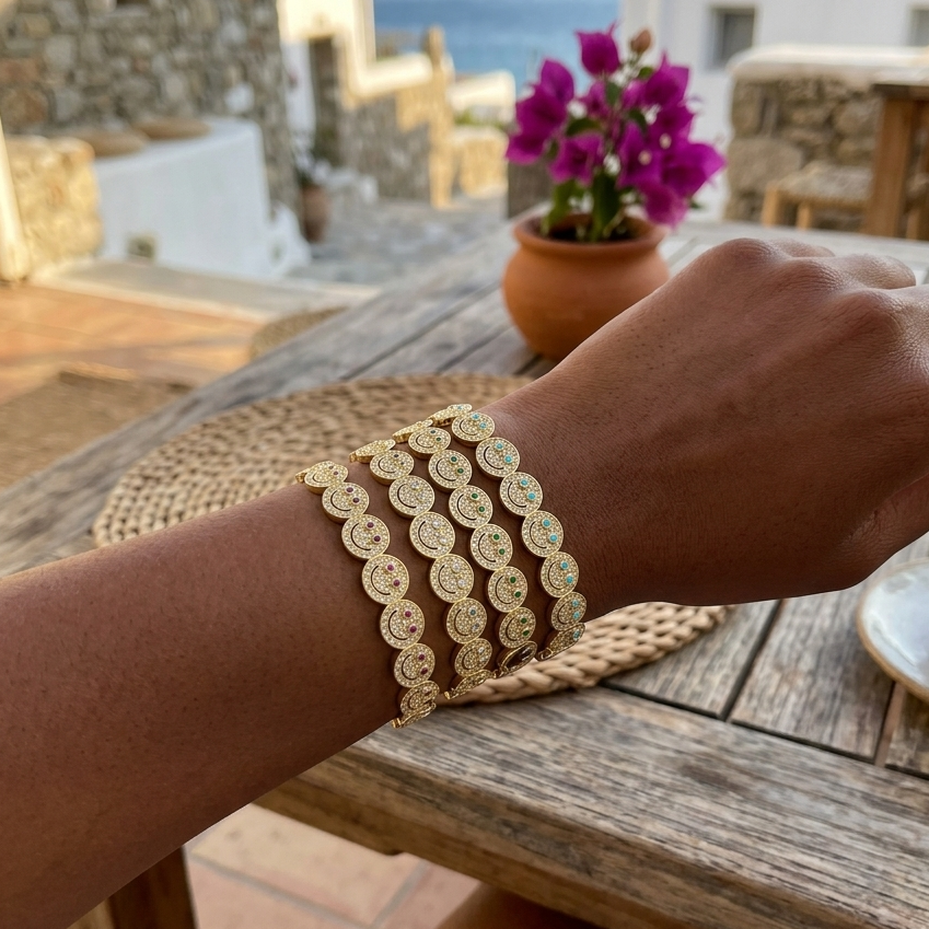 Lina Happy Face Bracelet