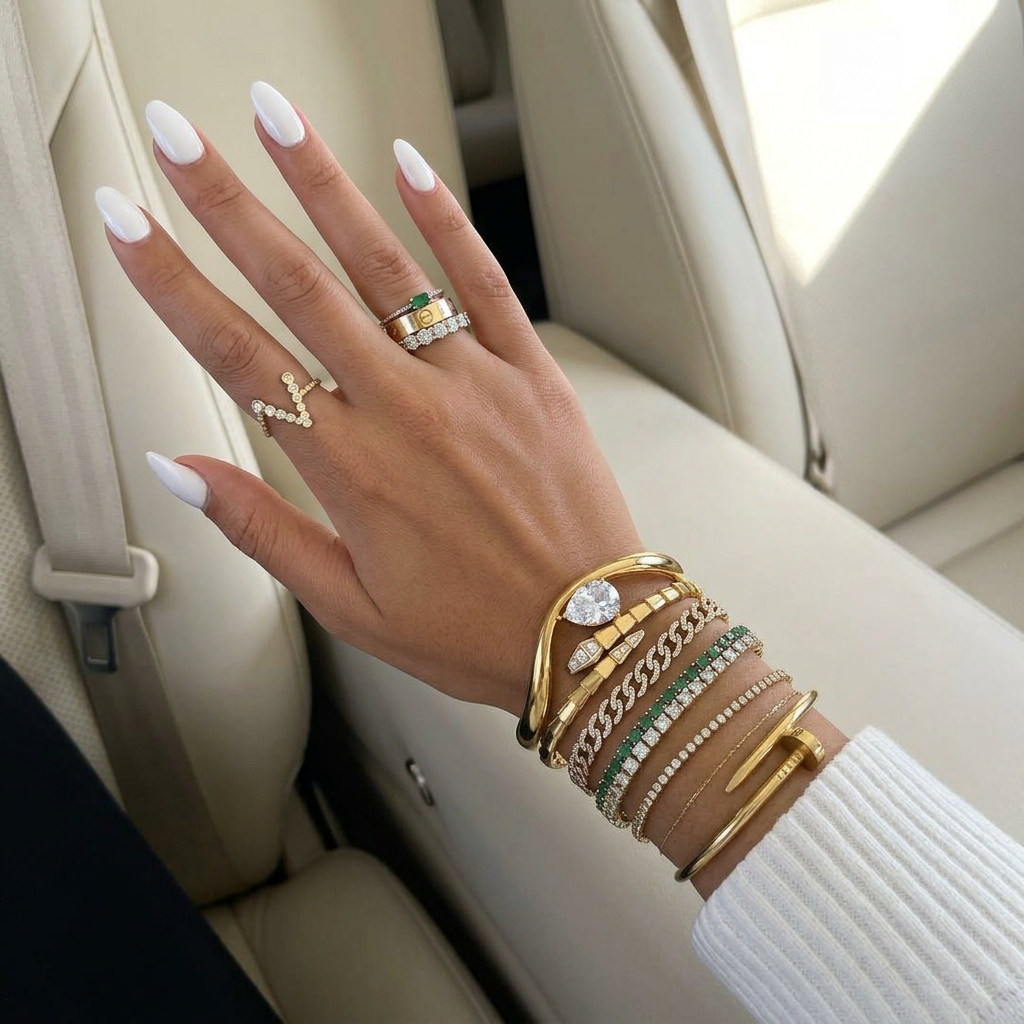 Oval Diamanté Bangle