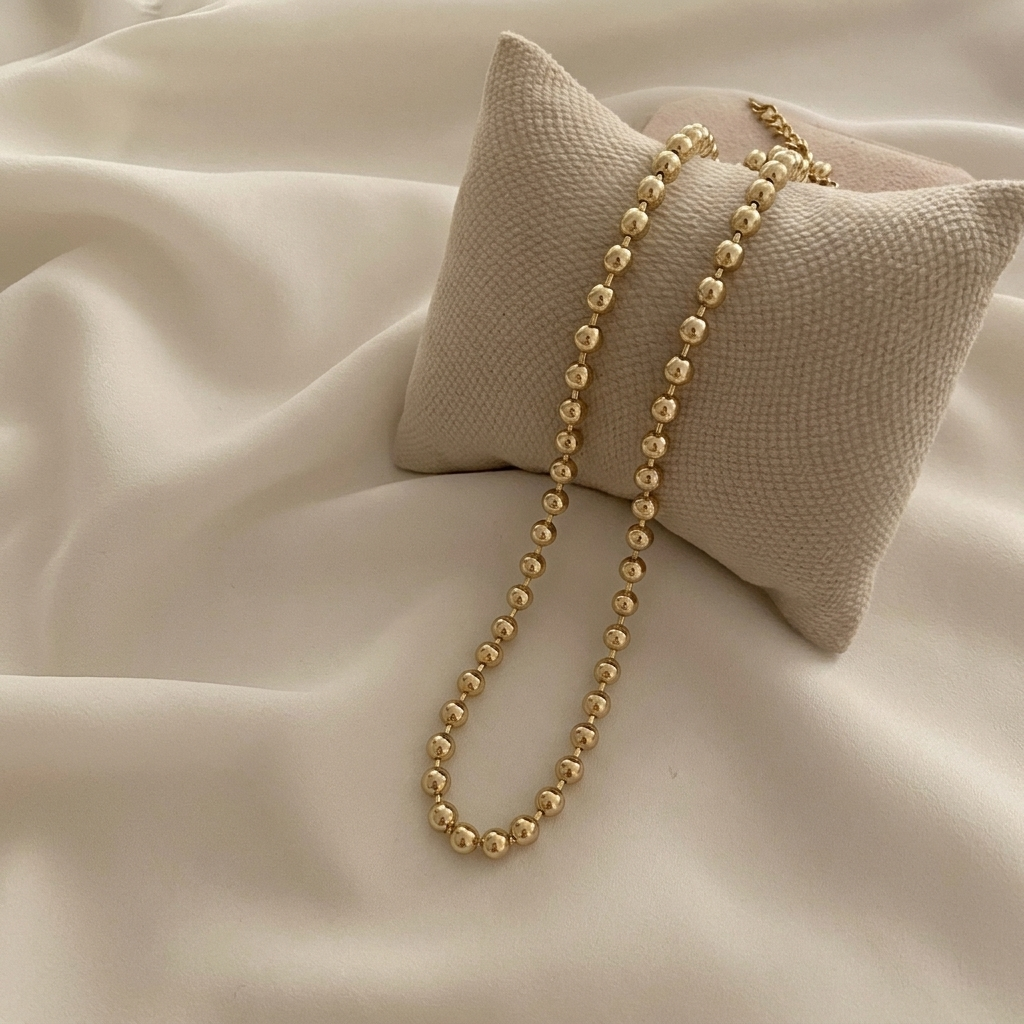 Fia Gold Pearl Chain Necklace