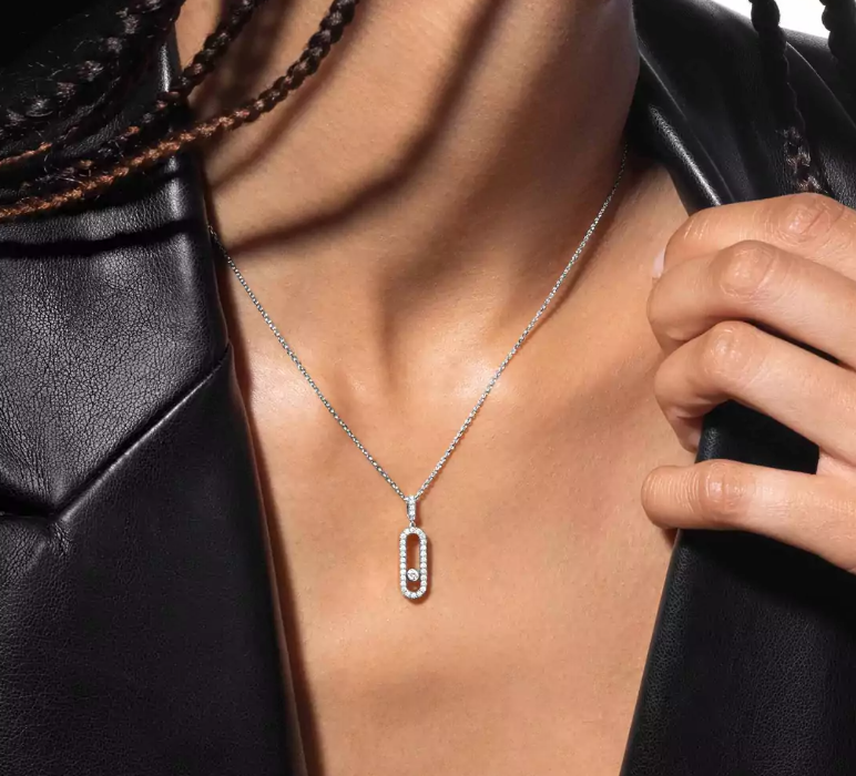 Mollyanne Uno Long Necklace (in gold & silver)