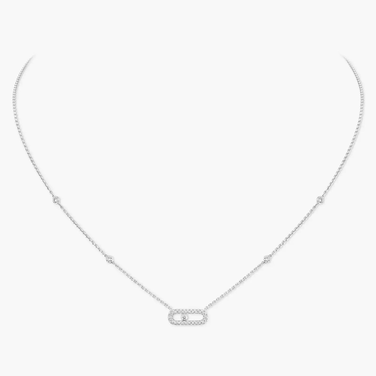 Mollyanne Diamanté Silver Uno Necklace