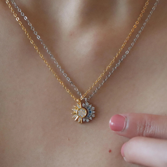 Sun & Moon Necklace (Detachable)