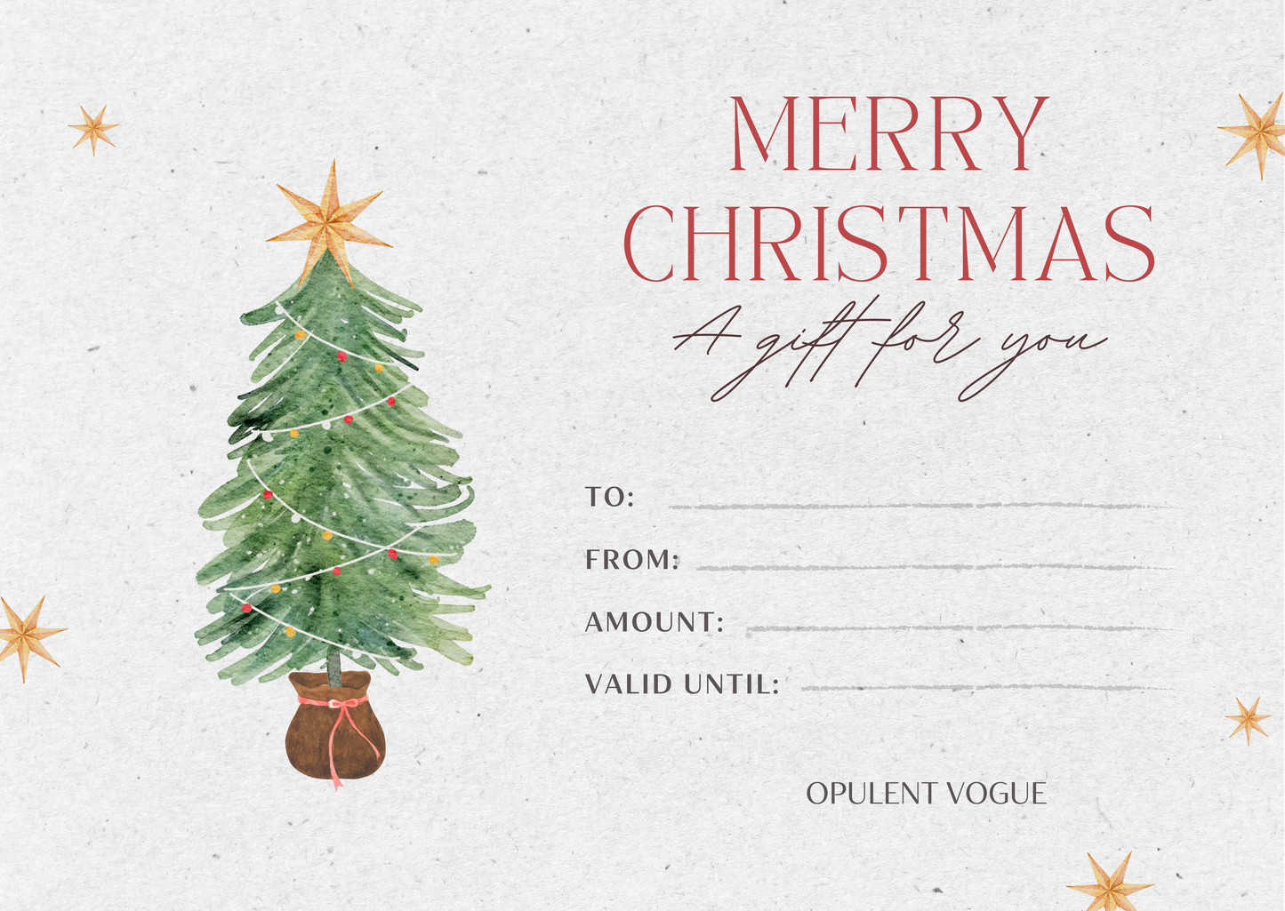 Opulent Vogue Virtual Gift Card