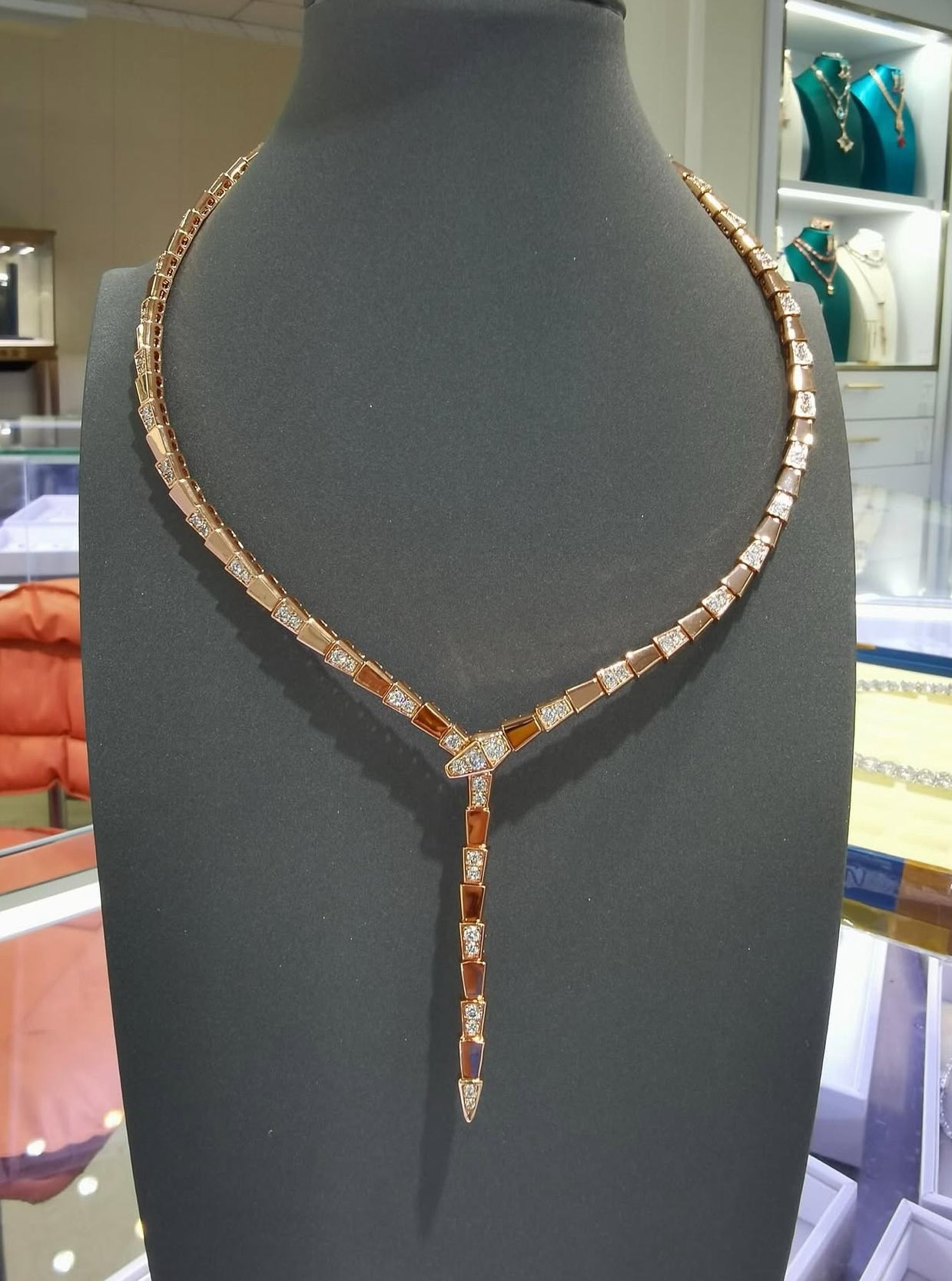 Viperia Iva Diamanté Drop Necklace