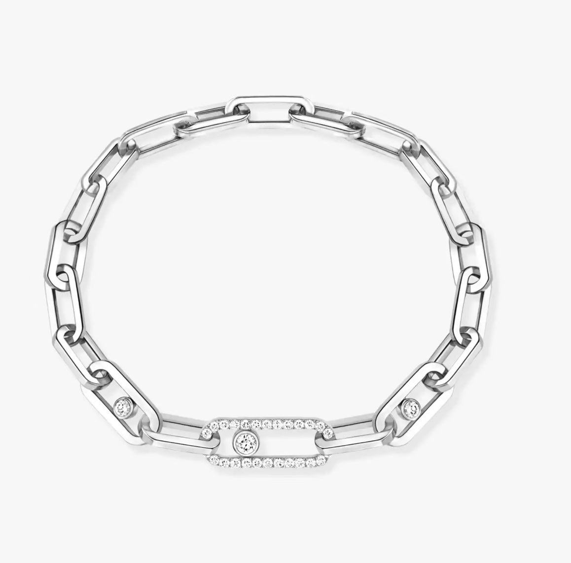 Molly Diamanté Chain Bracelet (in gold & silver)