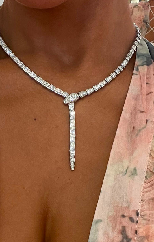 Viperia Iva Diamanté Drop Necklace