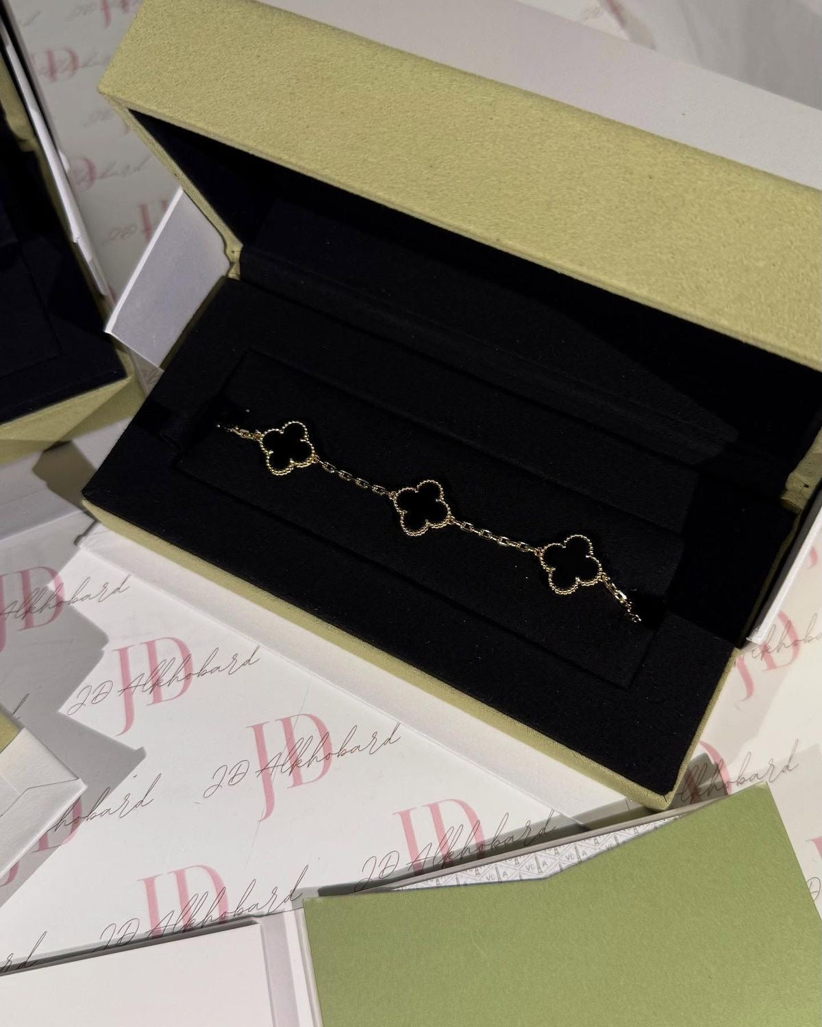 Black Lindsay Bracelet (in silver & gold)