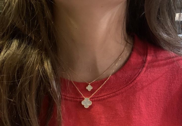 Pearl White Pendant Necklace (small & large)