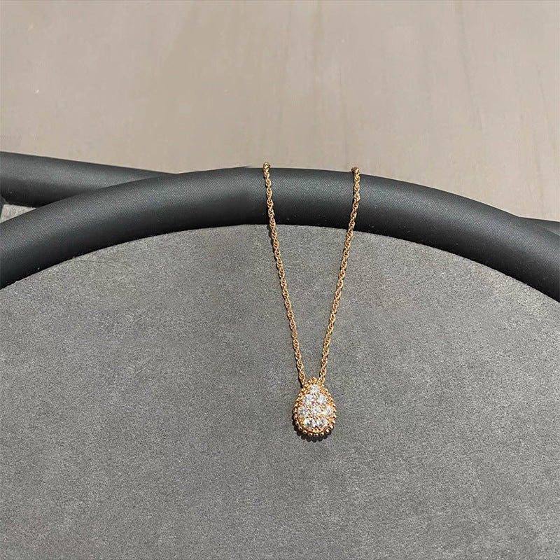 Aerial Teardrop Classy Diamanté Necklace
