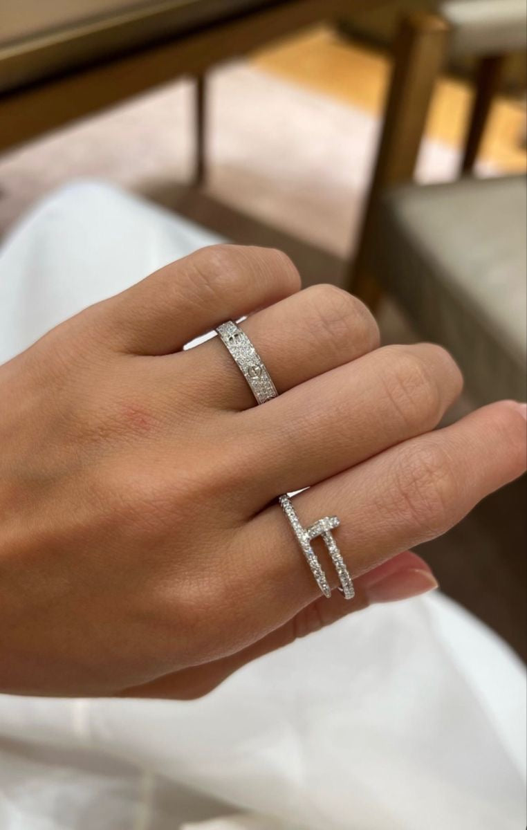 Kaci Diamanté Nail Ring (in gold & silver)