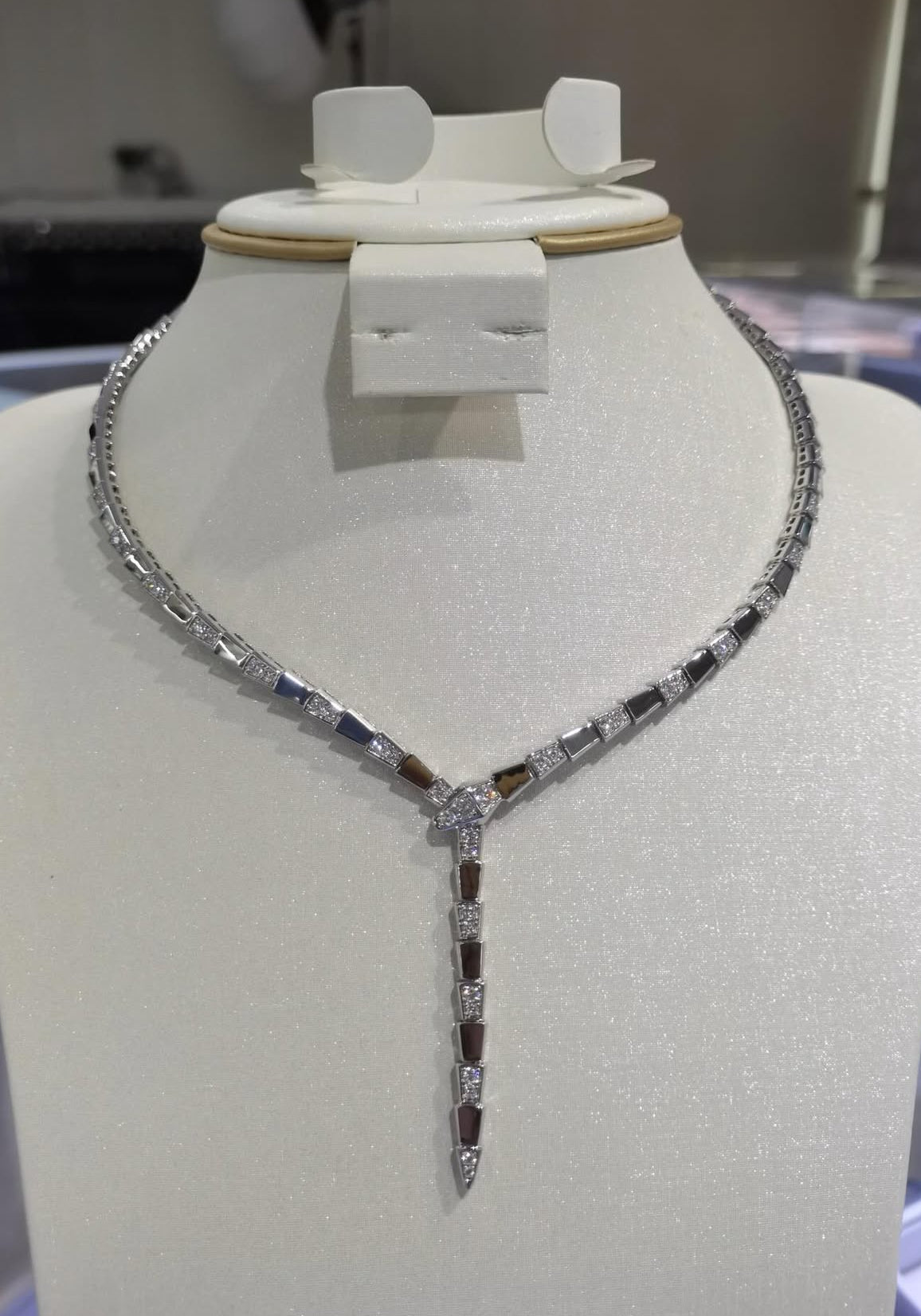 Viperia Iva Diamanté Drop Necklace