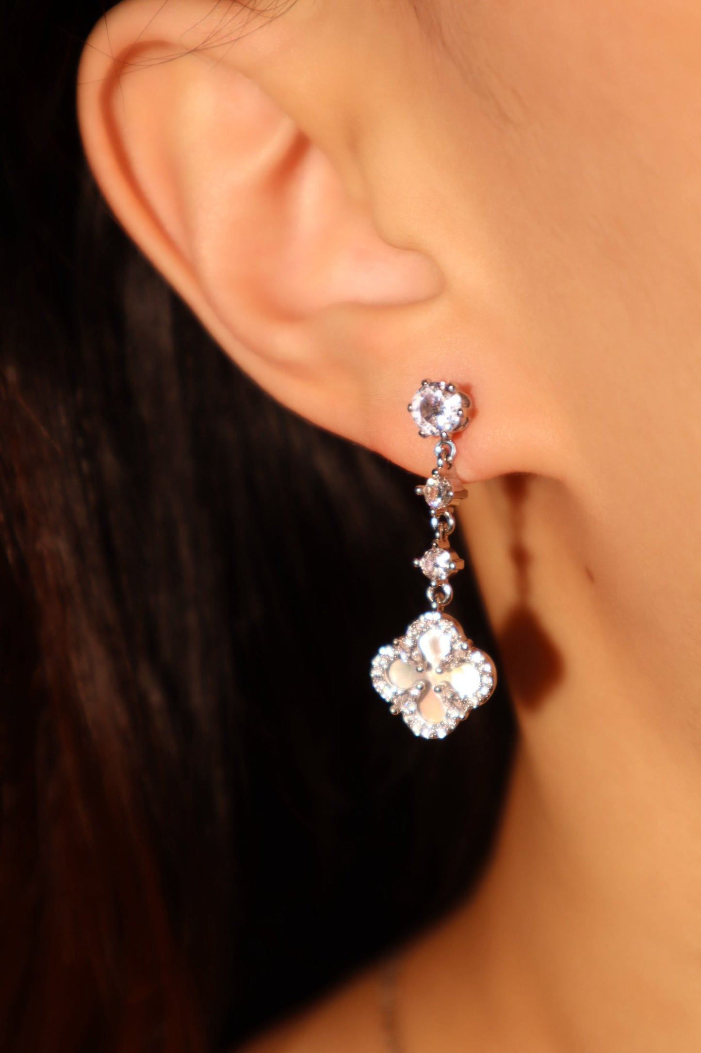Celia Diamanté Pearls Earrings