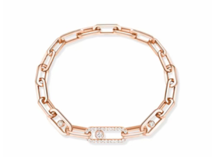 Molly Diamanté Chain Bracelet (in gold & silver)